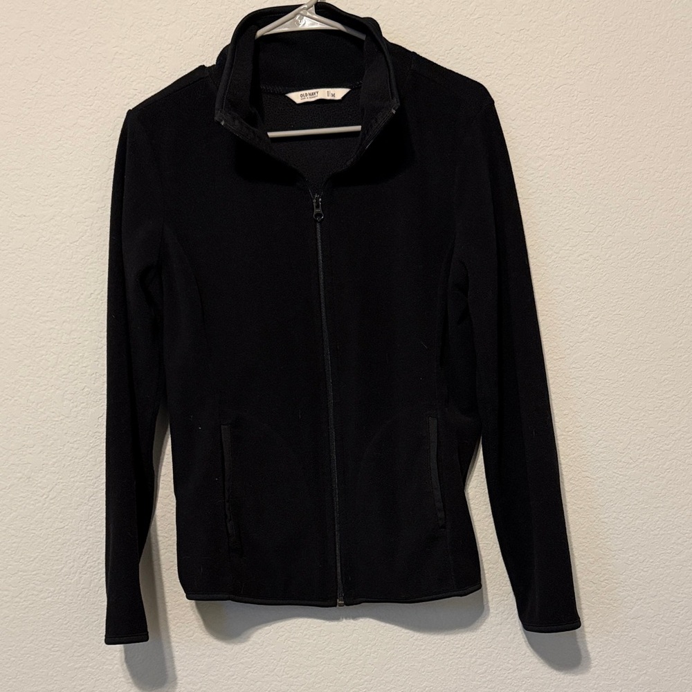 Old Navy Women's Utility Fleece Jacket in Black